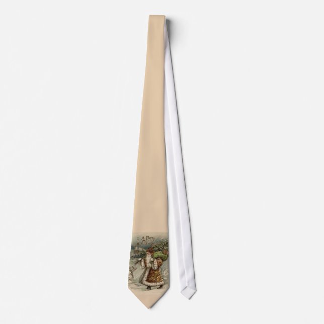 Victorian Santa Claus With Christmas Tree Tie (Front)