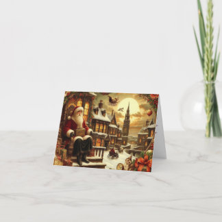 Victorian Santa Folded Greeting Card