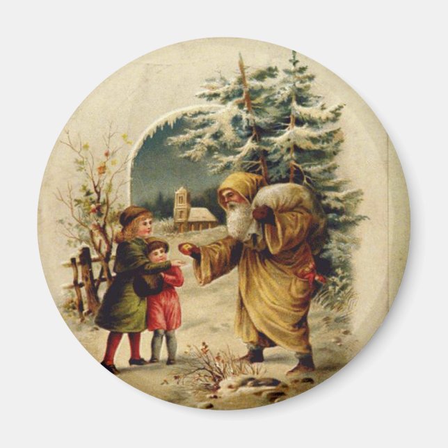 Victorian Santa Magnet (Front)