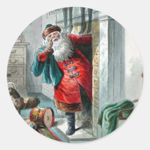 Victorian Santa Sticker