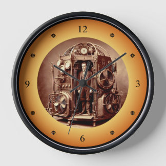 Victorian Scientist ~ Steampunk Time Machine V5.2  Clock