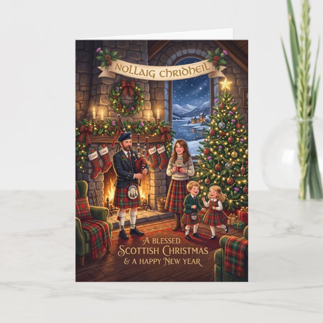 Victorian Scottish Christmas Card (Front)