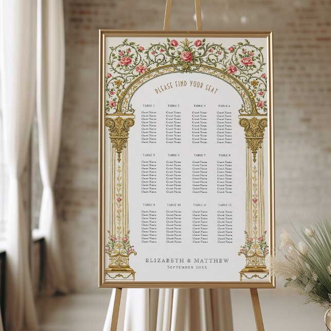 Victorian Seating Chart Vintage Wedding (Creator Uploaded)