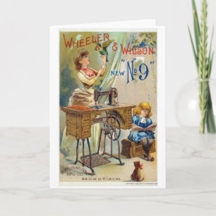 Victorian sewing machine advertisement card