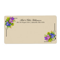 Victorian Shipping Labels with Floral Accents