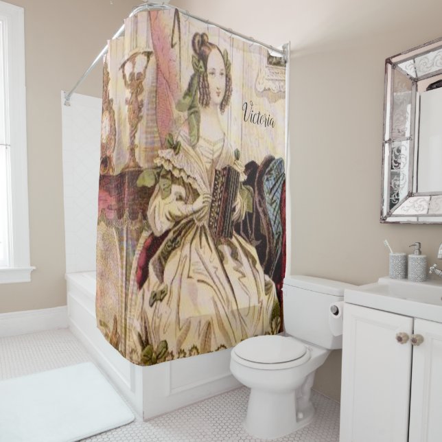 Victorian shower curtain (In Situ)