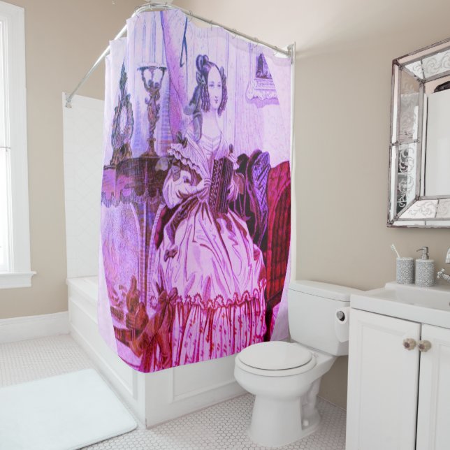 Victorian shower curtain (In Situ)