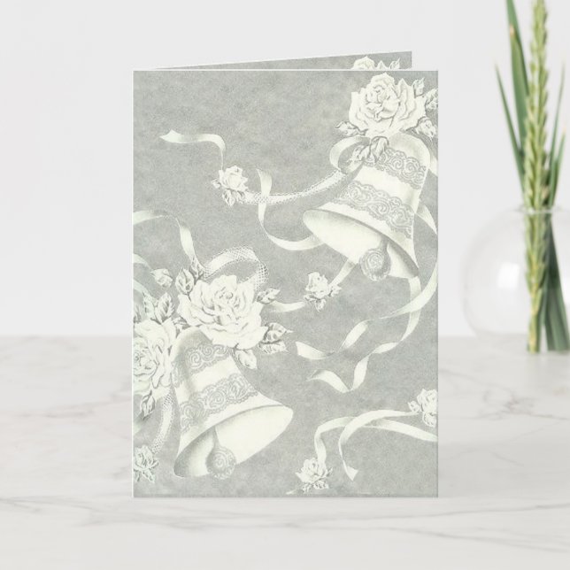 Victorian Silver Bells Holiday Card (Front)