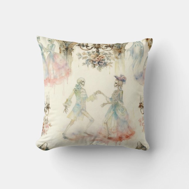 Victorian Skeleton Ballroom  Cushion (Front)