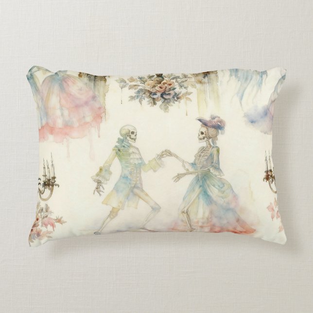 Victorian Skeleton Ballroom  Decorative Cushion (Front)