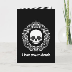 Victorian Skull Cameo Holiday Card