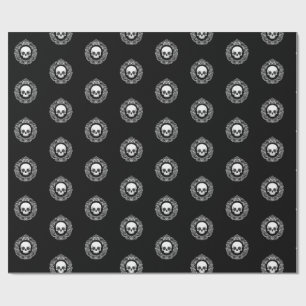 Victorian Skull Cameo Wrapping Paper