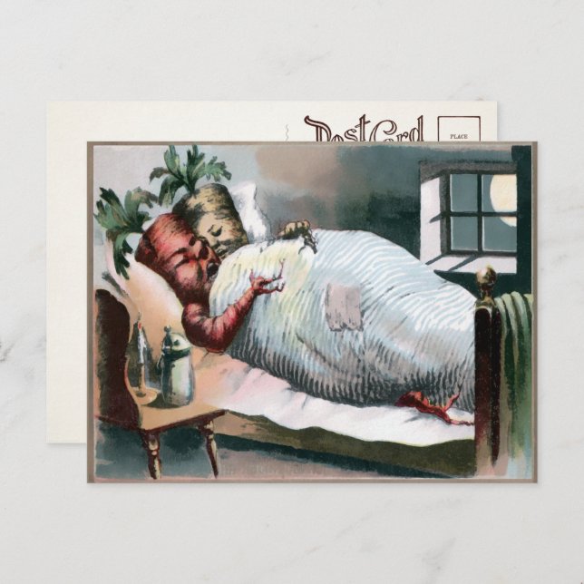 Victorian Sleeping Carrots Postcard  (Front/Back)