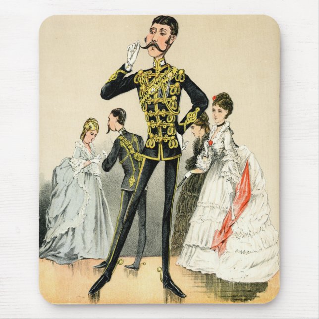 Victorian soldier of the 10th Royal Hussars Mouse Mat (Front)