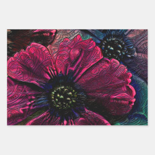 Victorian Splendor: Exquisite Floral Design Wrapping Paper Sheet