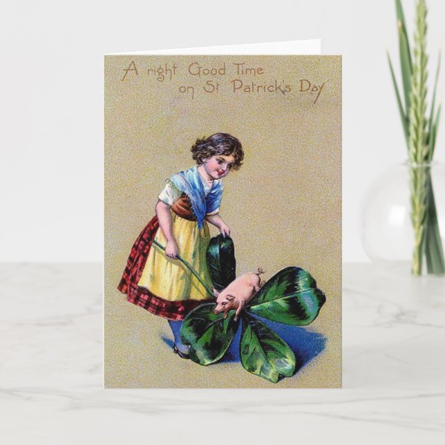 Victorian St. Patrick's Day Greeting Card (Front)