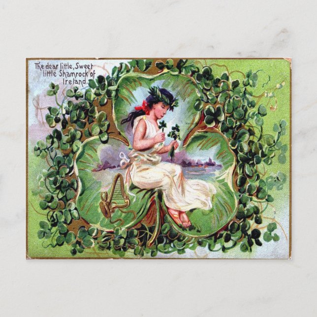 Victorian St Patrick's Day Postcard (Front)