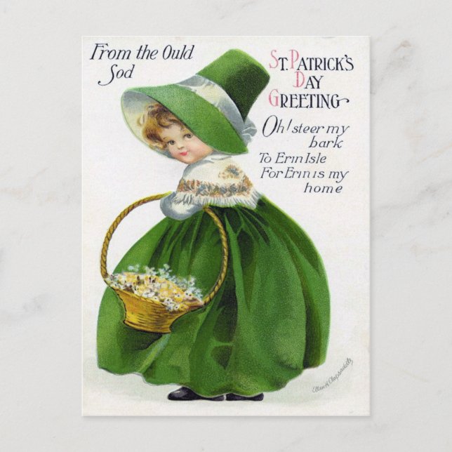 Victorian St Patrick's Day Postcard (Front)