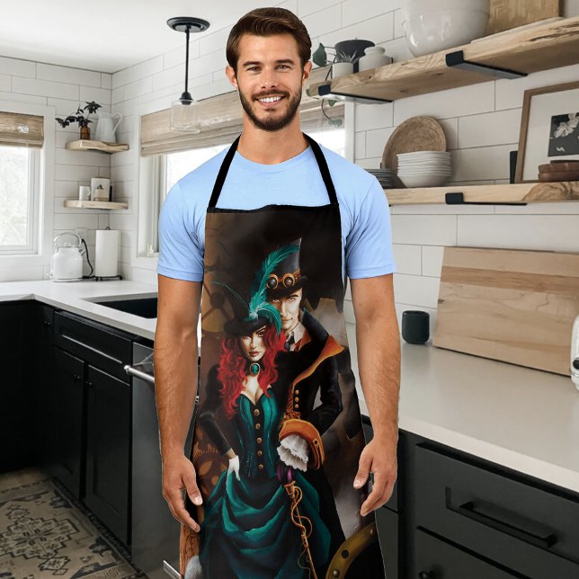 Victorian Steampunk Couple Apron (Creator Uploaded)