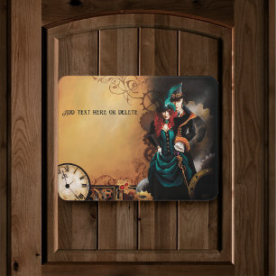 Victorian Steampunk Couple Door Sign