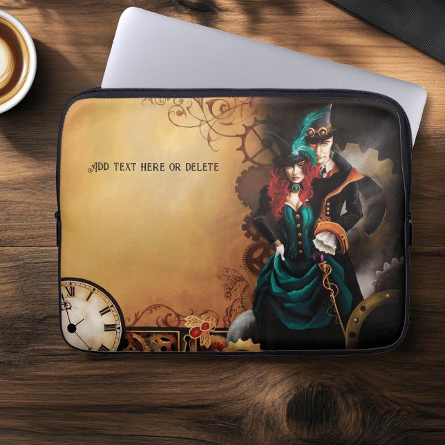 Victorian Steampunk Couple Laptop Sleeve (Creator Uploaded)