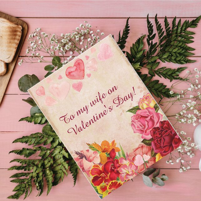 Victorian Steampunk Flowers Hearts Valentine's Day Holiday Postcard (Creator Uploaded)