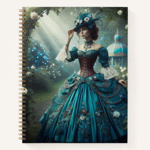 Victorian Steampunk Garden Lady Notebook