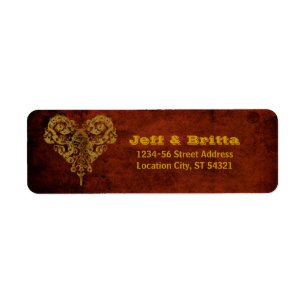 Victorian Steampunk Gears Heart Wedding