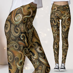 Victorian Steampunk Octopus Tentacles Leggings
