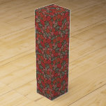 Victorian Steampunk Old Lock Key Red Poppies Wine Box<br><div class="desc">Enjoy this lovely Victorian garden pattern when wrapping the perfect gift. This vintage design features a dark background with brilliant red poppies, and pink roses with Steampunk old-fashioned keys and locks in an English garden, evoking the 1900s. The subtle colour scheme works well with a vintage- or Victorian-style wedding, bridal...</div>