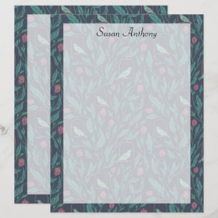 Victorian Steampunk Vintage Bird in Garden Paper