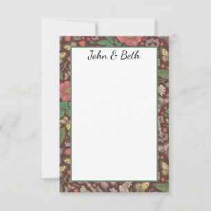 Victorian Steampunk Vintage Butterfly Keys Thank You Card