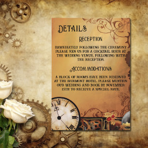 Victorian Steampunk Wedding Enclosure Card