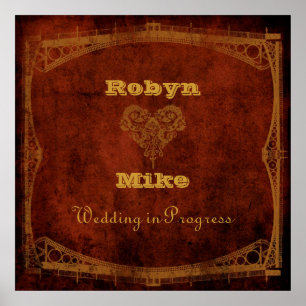 Victorian Steampunk Wedding-in-Progress Sign