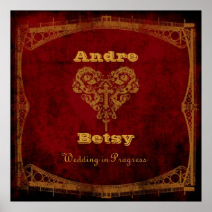 Victorian Steampunk Wedding-in-Progress Sign