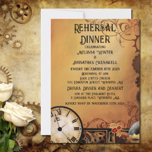 Victorian Steampunk Wedding Invitation