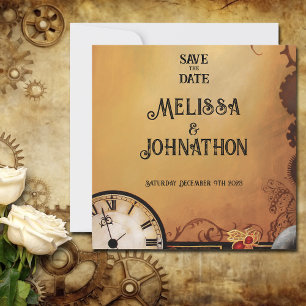 Victorian Steampunk Wedding Invitation