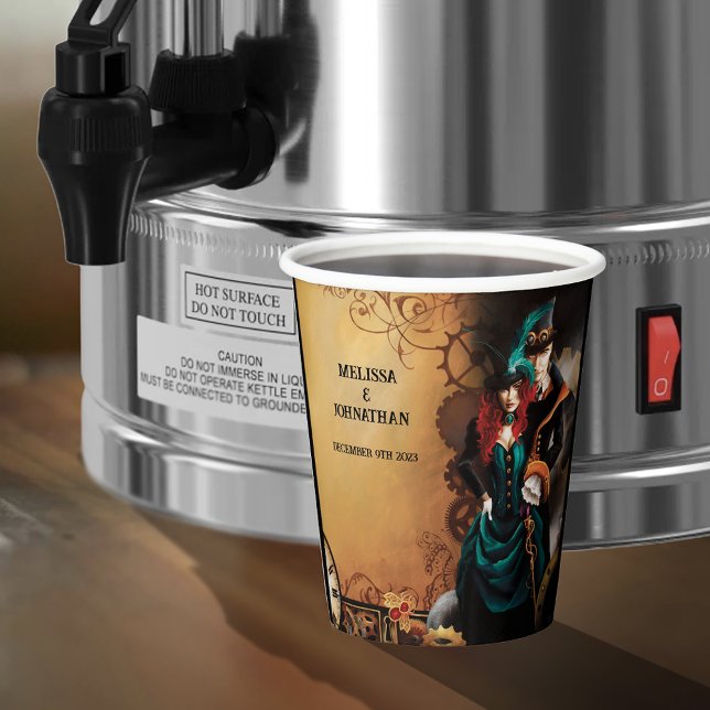 Victorian Steampunk Wedding Paper Cups (Creator Uploaded)