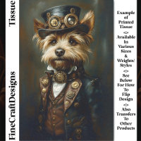 Victorian Steampunk Yorkie Portrait CJ1 Decoupage