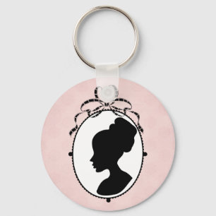 Victorian Style 60s Cameo Key Ring