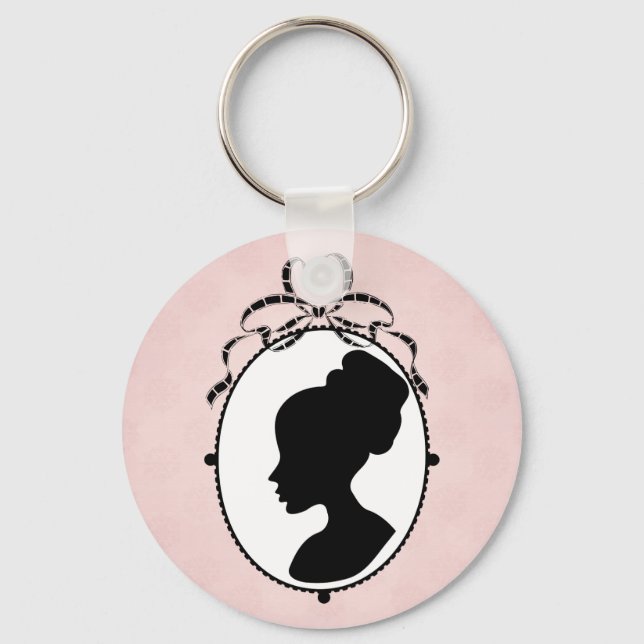 Victorian Style 60s Cameo Key Ring (Front)