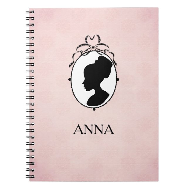 Victorian Style 60s Cameo Notebook (Front)