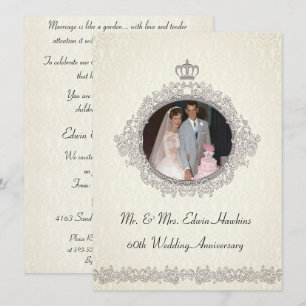 Victorian Style 60th Anniversary Celebration Invitation