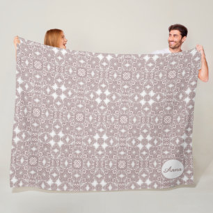 victorian style baroque pattern  fleece blanket