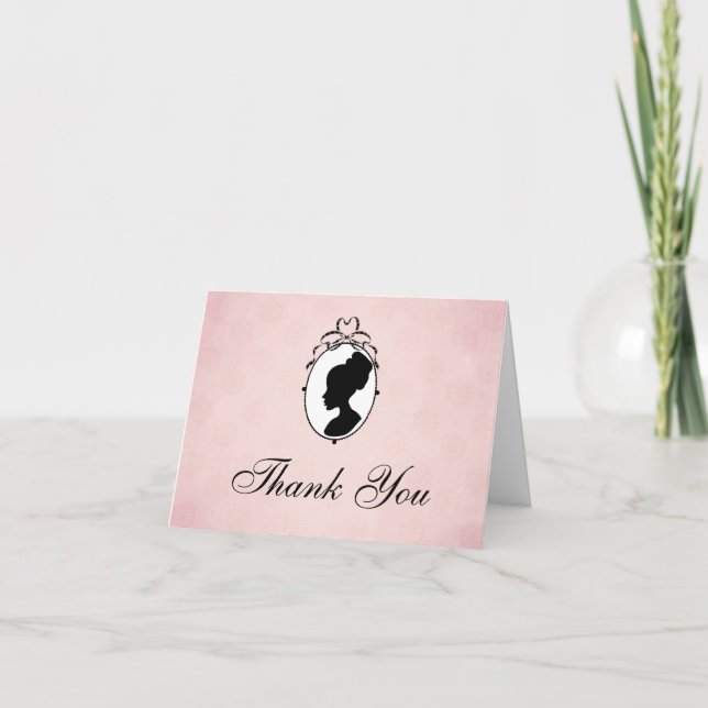 Victorian Style Cameo Thank You Card (Front)