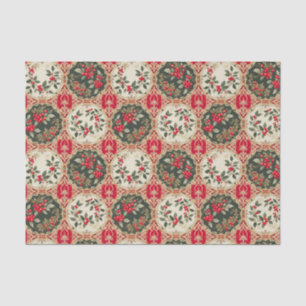 Victorian Style Christmas Berries and Leaves Tissue Paper