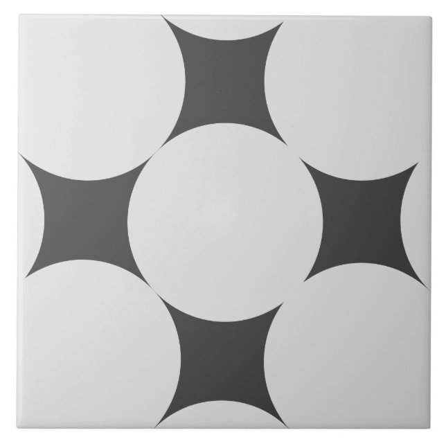 Victorian Style Circles Pattern Tile (Front)