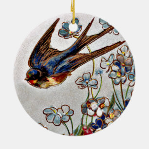 Victorian Swallow Christmas Ornament
