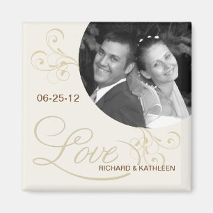 Victorian Swirls - Save the Date Photo Magnet