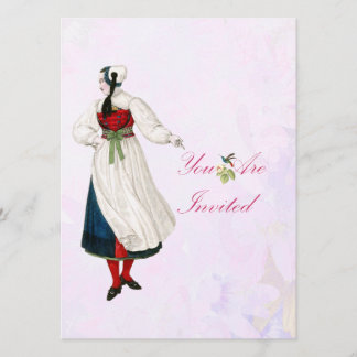 Victorian Swiss Woman Invitation